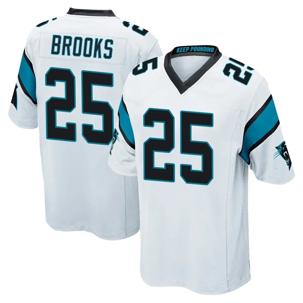 C.Panthers #25 Jonathon Brooks Player White Game Odoa Stitched Jerseys