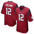 H.Texans #12 Nico Collins Player Red Home Game Odoa Stitched Jerseys