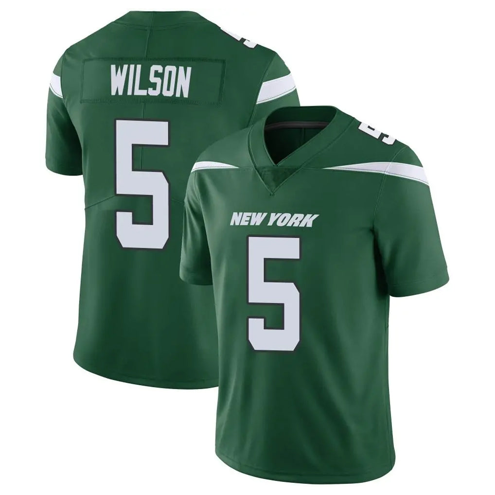 NY.Jets #5 Garrett Wilson Player Green Limited Vapor Home Game Odoa Stitched Jerseys