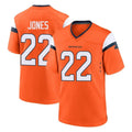 D.Broncos #22 Brandon Jones Player Orange Home Game Odoa Stitched Jerseys
