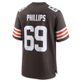 Odoa C.Browns #69 Tyre Phillips Brown Team Game Jersey
