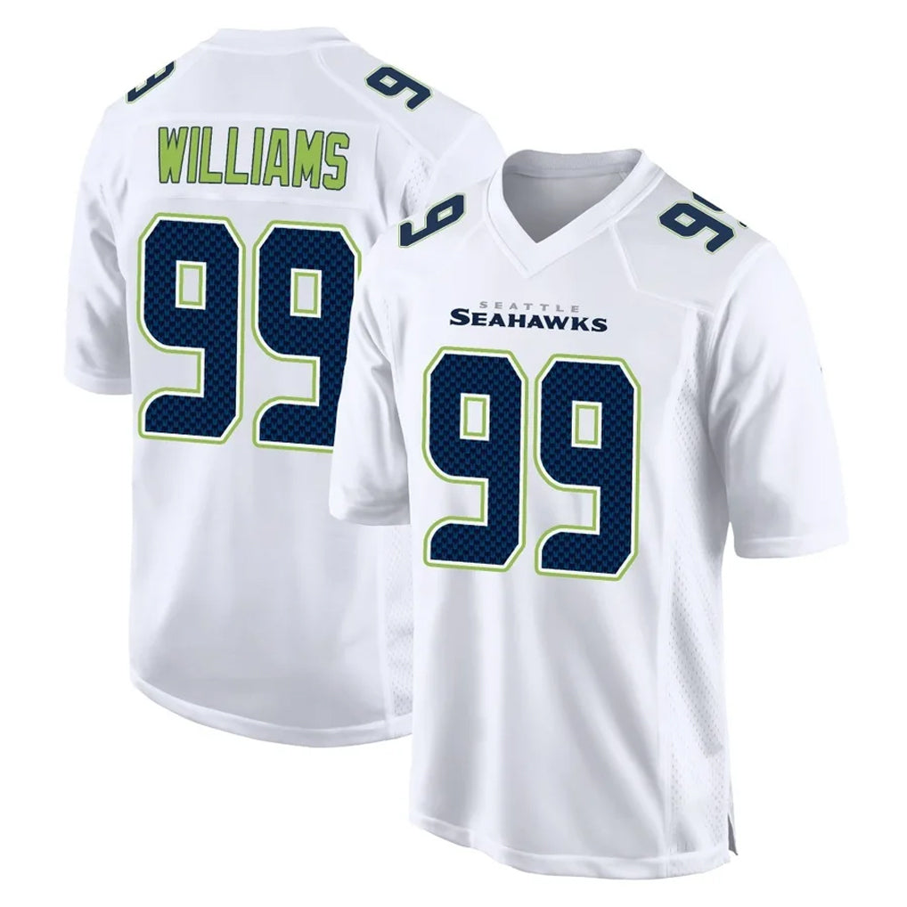 S.Seahawks #99 Leonard Williams Player White Tundra Fashion Home Game Odoa Stitched Jerseys