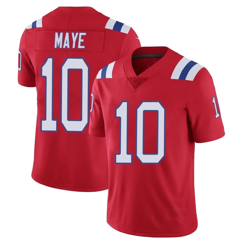 NE.Patriots #10 Drake Maye Player Red Vapor Untouchable Home Game Odoa Stitched Jerseys