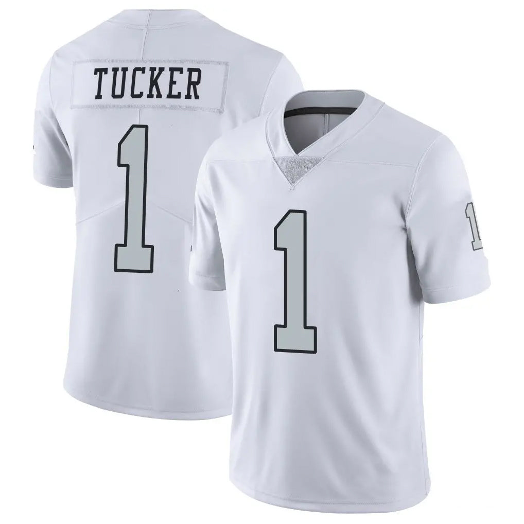 LV.Raiders #1 Tre Tucker Player White Limited Color Rush Home Game Odoa Stitched Jerseys
