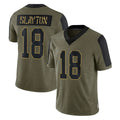NY.Giants #18 Darius Slayton Player Olive Salute To Service Limited Game Odoa Stitched Jerseys