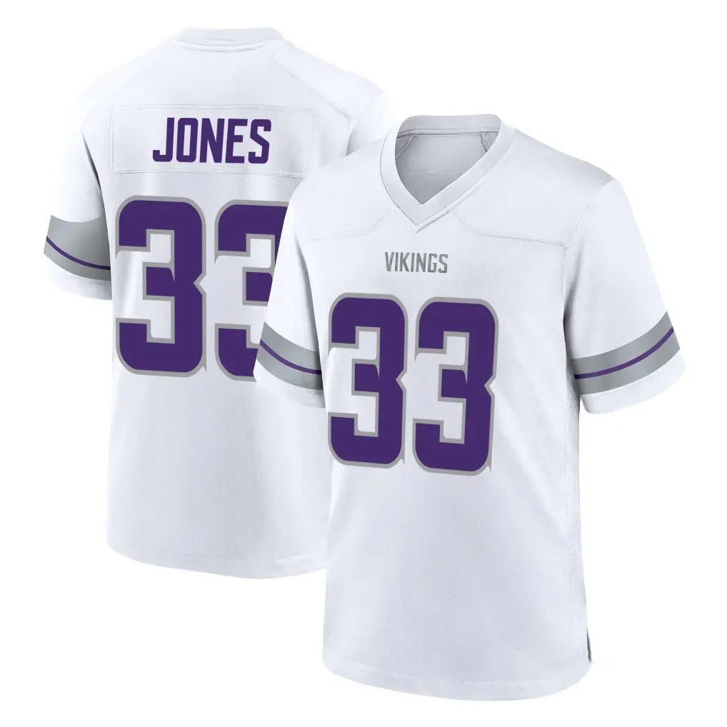 M.Vikings #33 Aaron Jones Sr. Player White Alternate Home Game Odoa Stitched Jerseys
