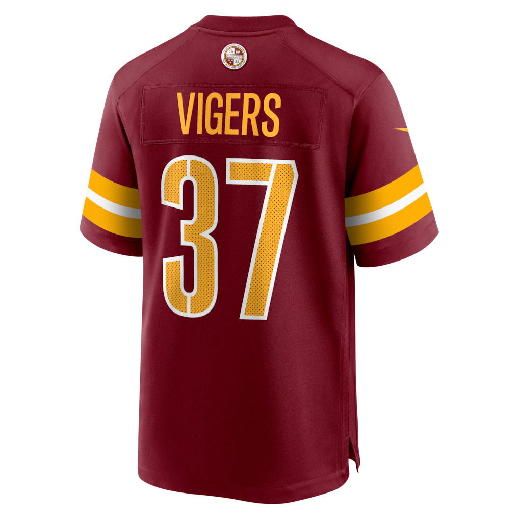 Odoa W.Commanders #37 Car'lin Vigers Burgundy Team Game Jersey