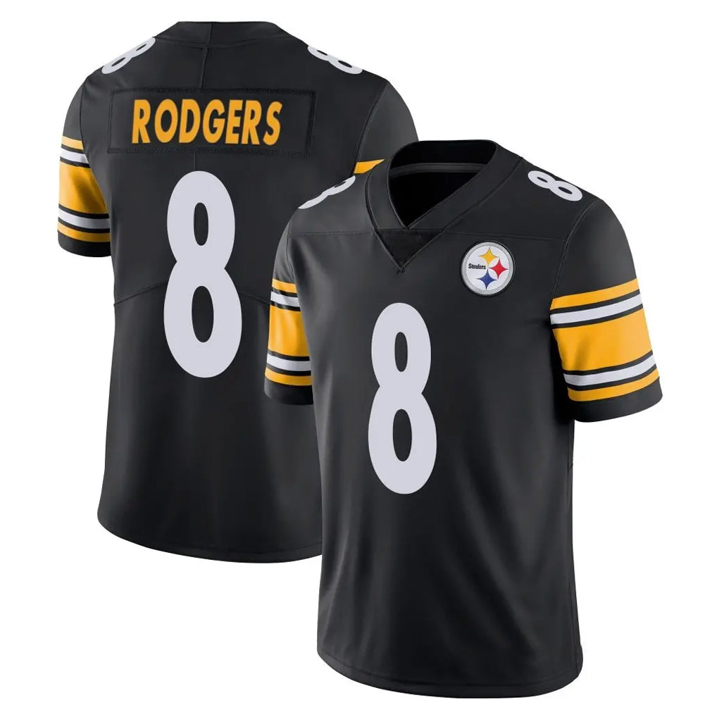 P.Steelers #8 Aaron Rodgers Player Black Limited Vapor Untouchable Home Game Odoa Stitched Jerseys