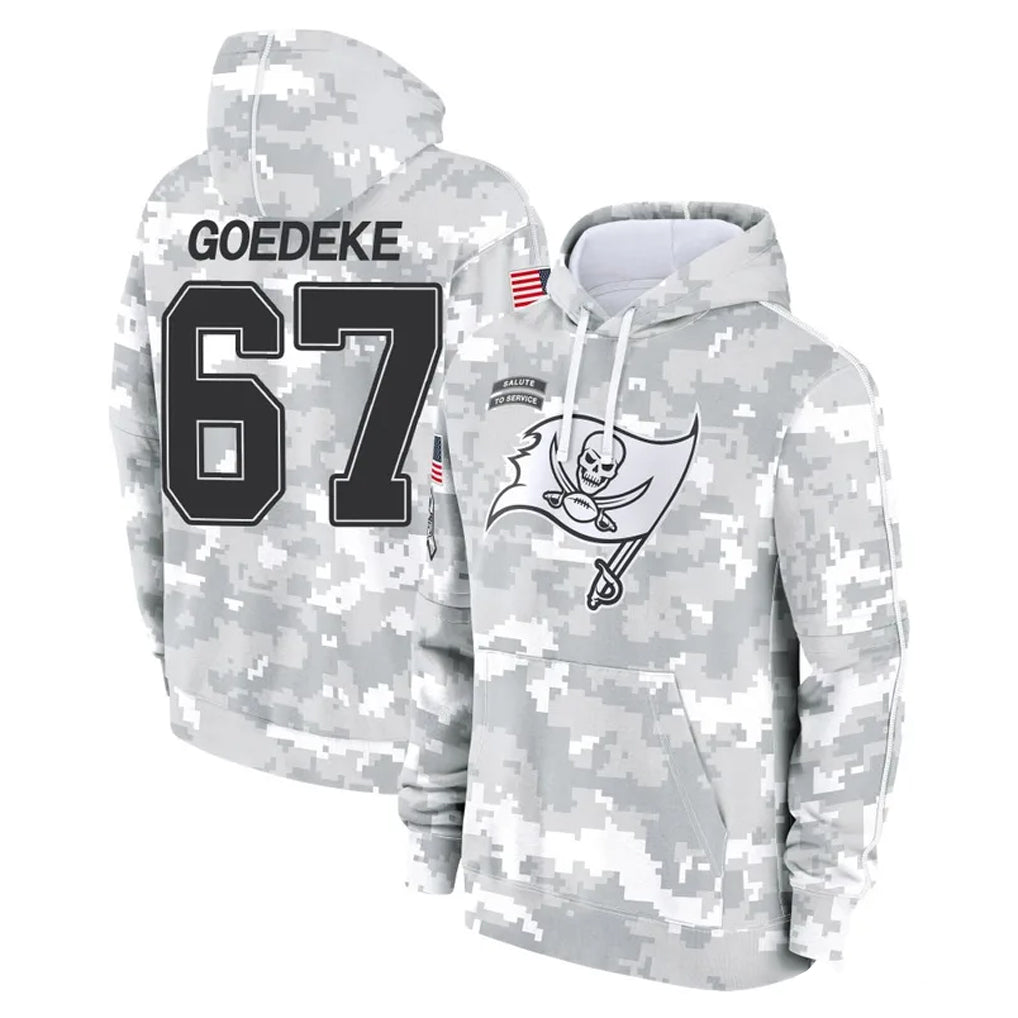 TB.Buccaneers #67 Luke Goedeke Player Arctic Camo Limited Salute to Service Pullover Hoodies Game Odoa Stitched Jerseys