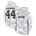 NY.Jets #44 Jamien Sherwood Player Arctic Camo Salute to Service Pullover Hoodies Limited Game Odoa Stitched Jerseys
