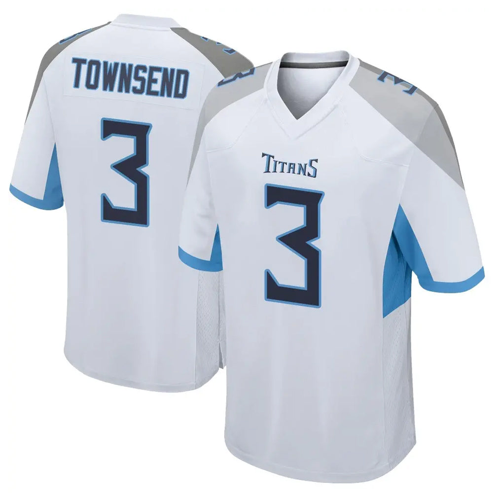 T.Titans #3 Tommy Townsend Player White Home Game Odoa Stitched Jerseys