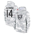 C.Bears #14 Kalif Raymond Player Arctic Camo Salute to Service Pullover Hoodies Limited Odoa Stitched Jerseys