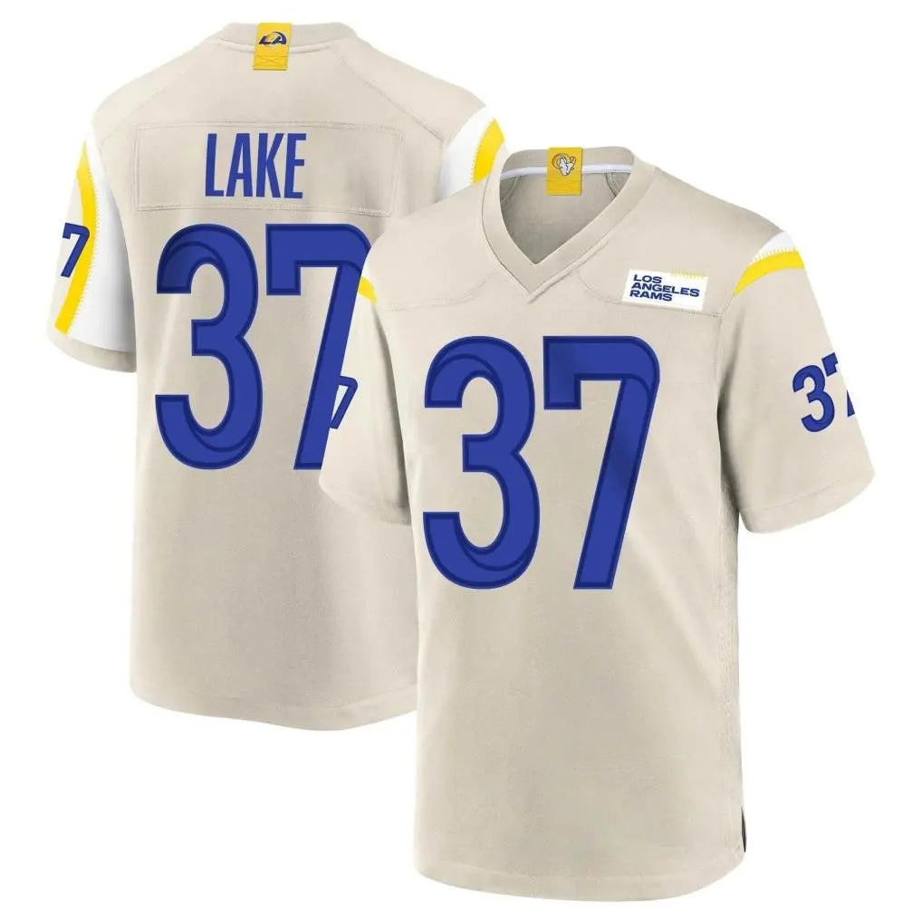 LA.Rams #37 Quentin Lake Player Bone Home Game Odoa Stitched Jerseys