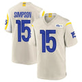 LA.Rams #15 Ty Simpson Player Bone Home Game Odoa Stitched Jerseys