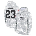 M.Vikings #23 James Pierre Player Arctic Camo Salute to Service Pullover Hoodies Limited Game Odoa Stitched Jerseys