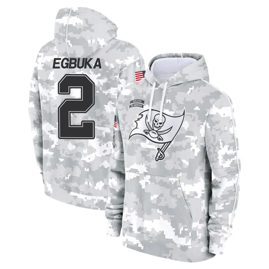 TB.Buccaneers #2 Emeka Egbuka Player Arctic Camo Limited Salute to Service Pullover Hoodies Game Odoa Stitched Jerseys