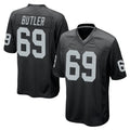 LV.Raiders #69 Adam Butler Player Black Home Game Odoa Stitched Jerseys