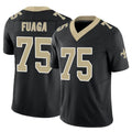 NO.Saints #75 Taliese Fuaga Player Black Limited Vapor F.U.S.E. Home Game Odoa Stitched Jerseys