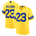 LA.Rams #23 Kyren Williams Player Gold Classic Sol Home Game Odoa Stitched Jerseys