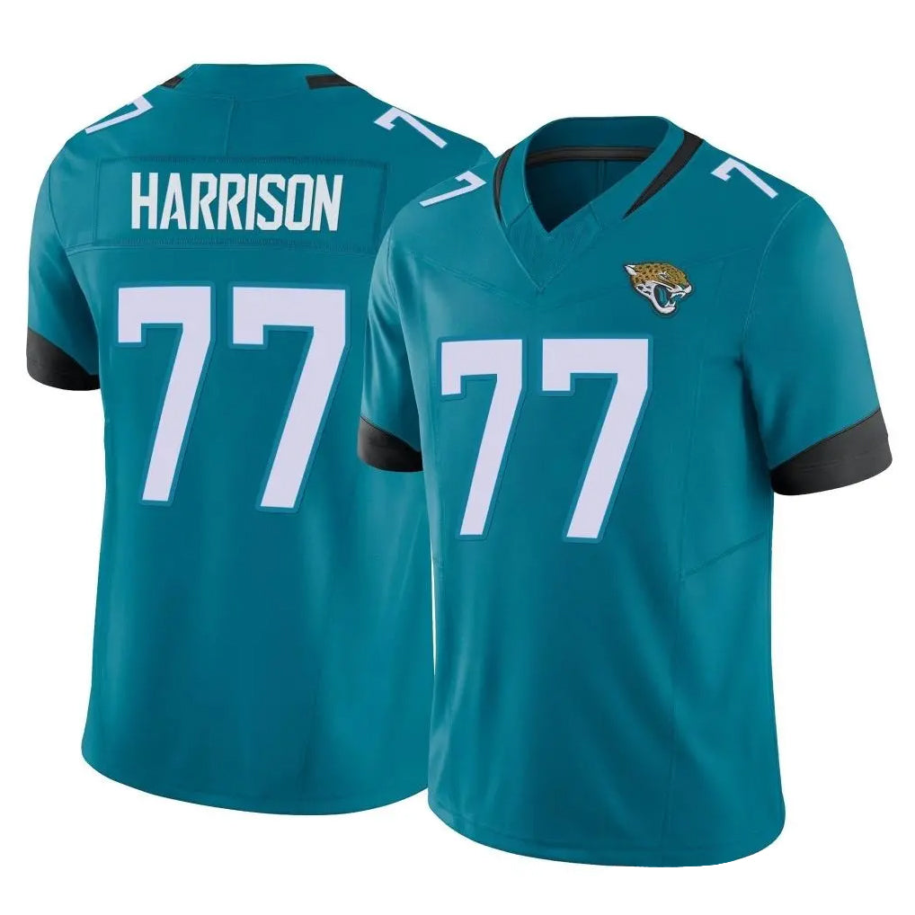 J.Jaguars #77 Anton Harrison Player Teal Vapor F.U.S.E. Limited Home Game Odoa Stitched Jerseys