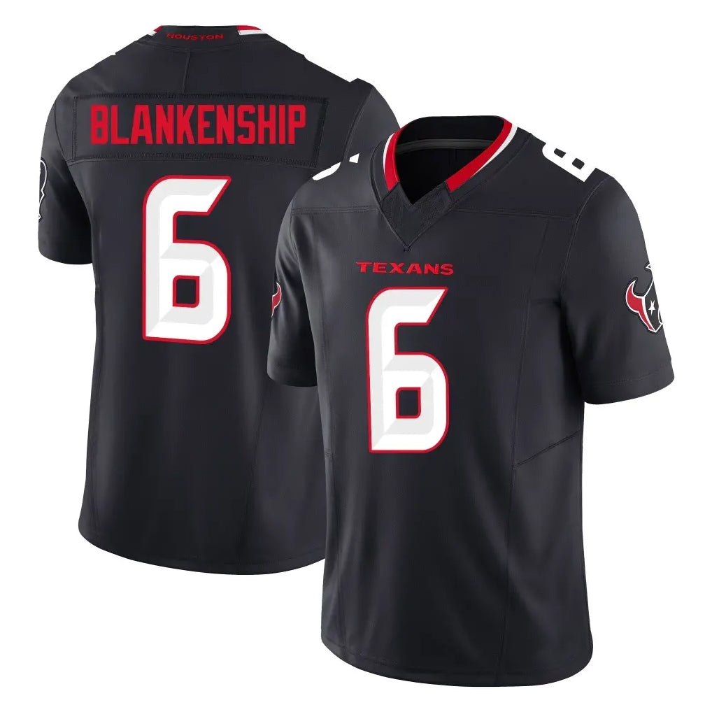 H.Texans #6 Reed Blankenship Player Navy Limited Alternate Vapor F.U.S.E. Home Game Odoa Stitched Jerseys