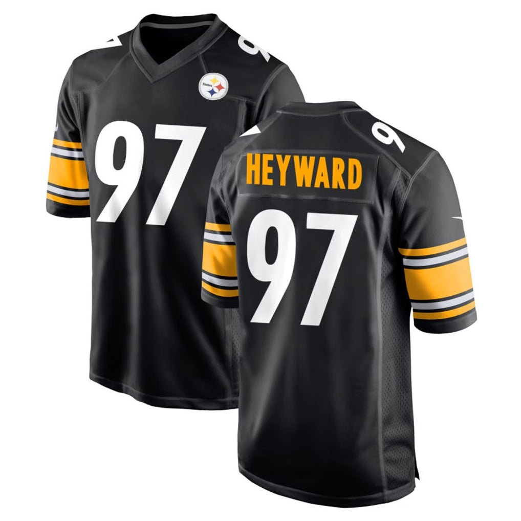 P.Steelers #97 Cameron Heyward Player Black Home Game Odoa Stitched Jerseys