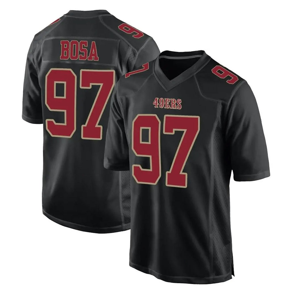 SF.49ers #97 Nick Bosa Player Black Fashion Home Game Odoa Stitched Jerseys