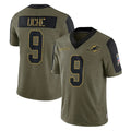 M.Dolphins #9 Joshua Uche Player Olive Salute To Service Limited Game Odoa Stitched Jerseys