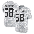 C.Panthers #58 Bobby Okereke Player Arctic Camo Salute to Service Limited Game Odoa Stitched Jerseys