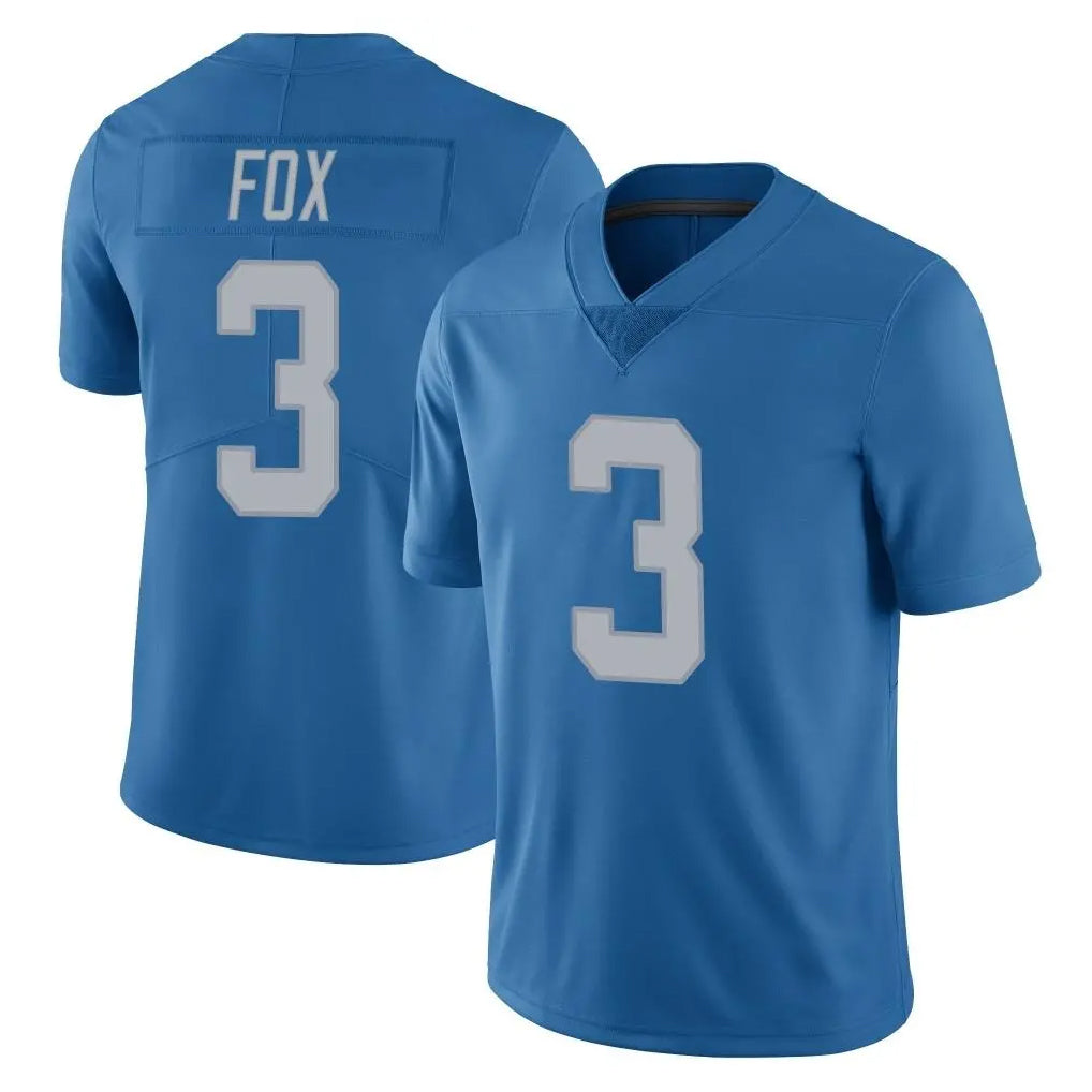 D.Lions #3 Jack Fox Player Blue Limited Throwback Vapor Untouchable Odoa Stitched Jerseys