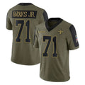 NO.Saints #71 Kelvin Banks Jr. Player Olive Salute To Service Limited Game Odoa Stitched Jerseys