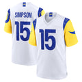 LA.Rams #15 Ty Simpson Player White Limited Home Game Odoa Stitched Jerseys