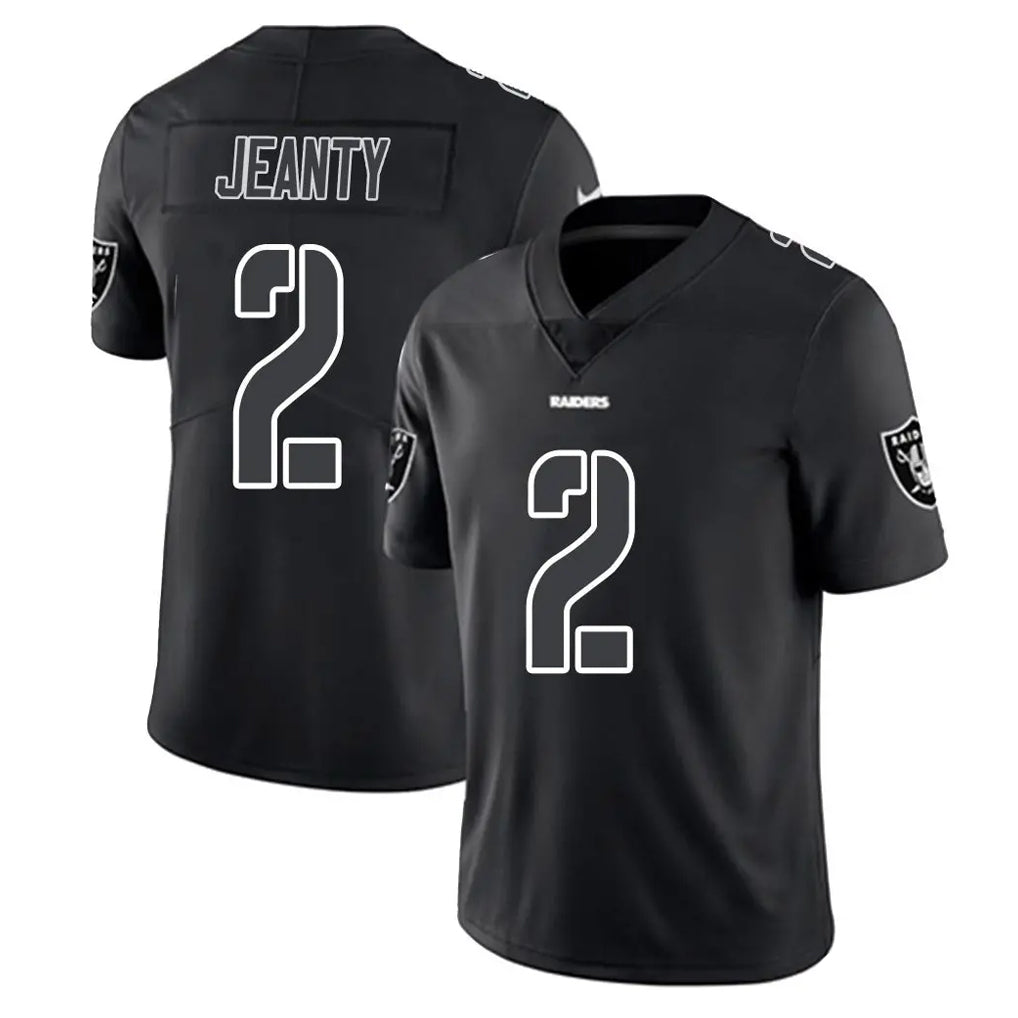 LV.Raiders #2 Ashton Jeanty Player Black Limited Black Impact Home Game Odoa Stitched Jerseys