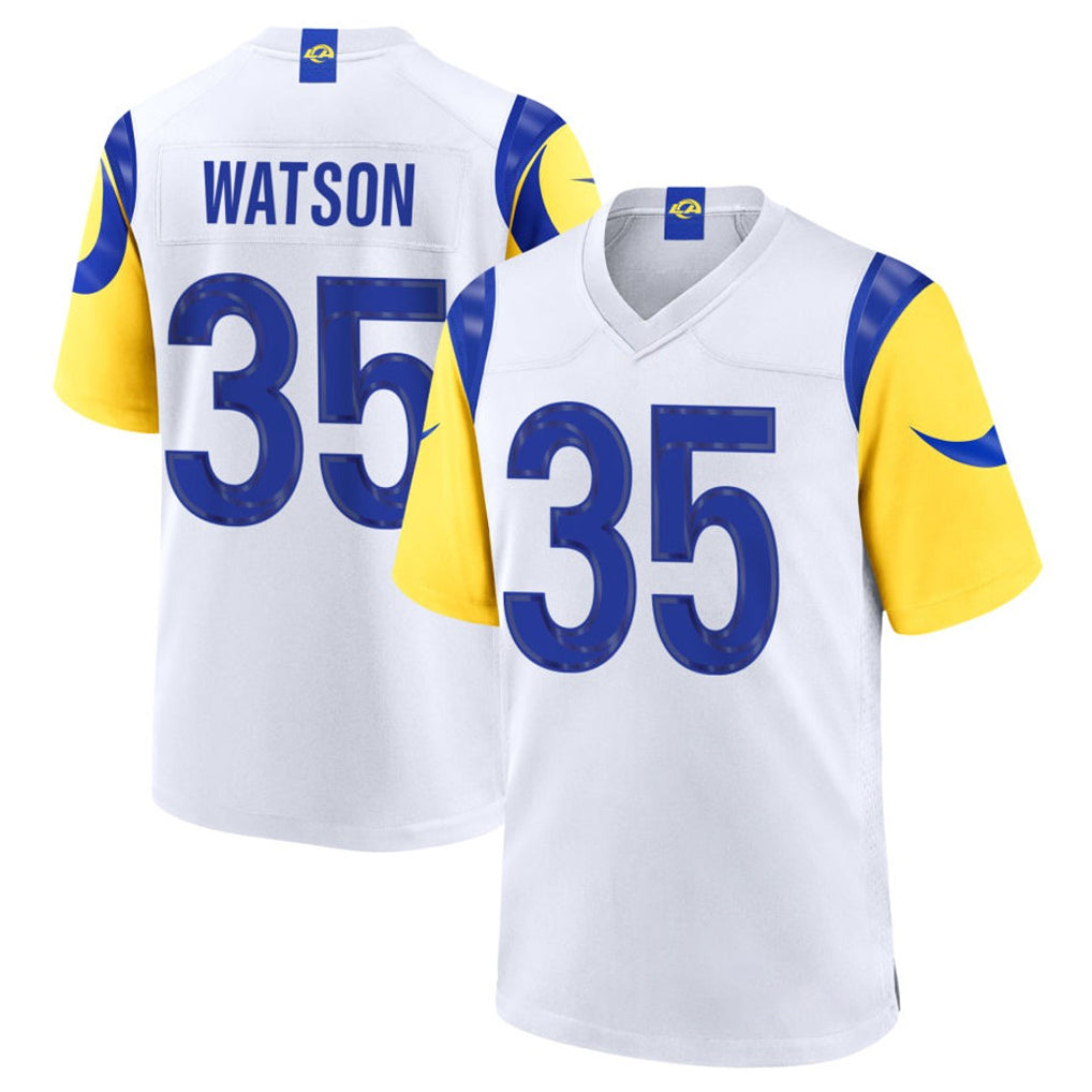 LA.Rams #35 Jaylen Watson Player White Limited Home Game Odoa Stitched Jerseys