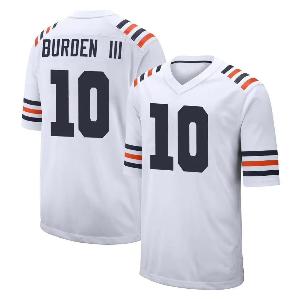 C.Bears #10 Luther Burden III Player White Classic Home Game Odoa Stitched Jerseys