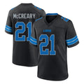 D.Lions #21 Roger McCreary Player Black Alternate Home Game Odoa Stitched Jerseys