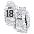 GB.Packers #18 Jonnu Smith Player Arctic Camo Salute to Service Hoodies Limited Game Odoa Stitched Jerseys
