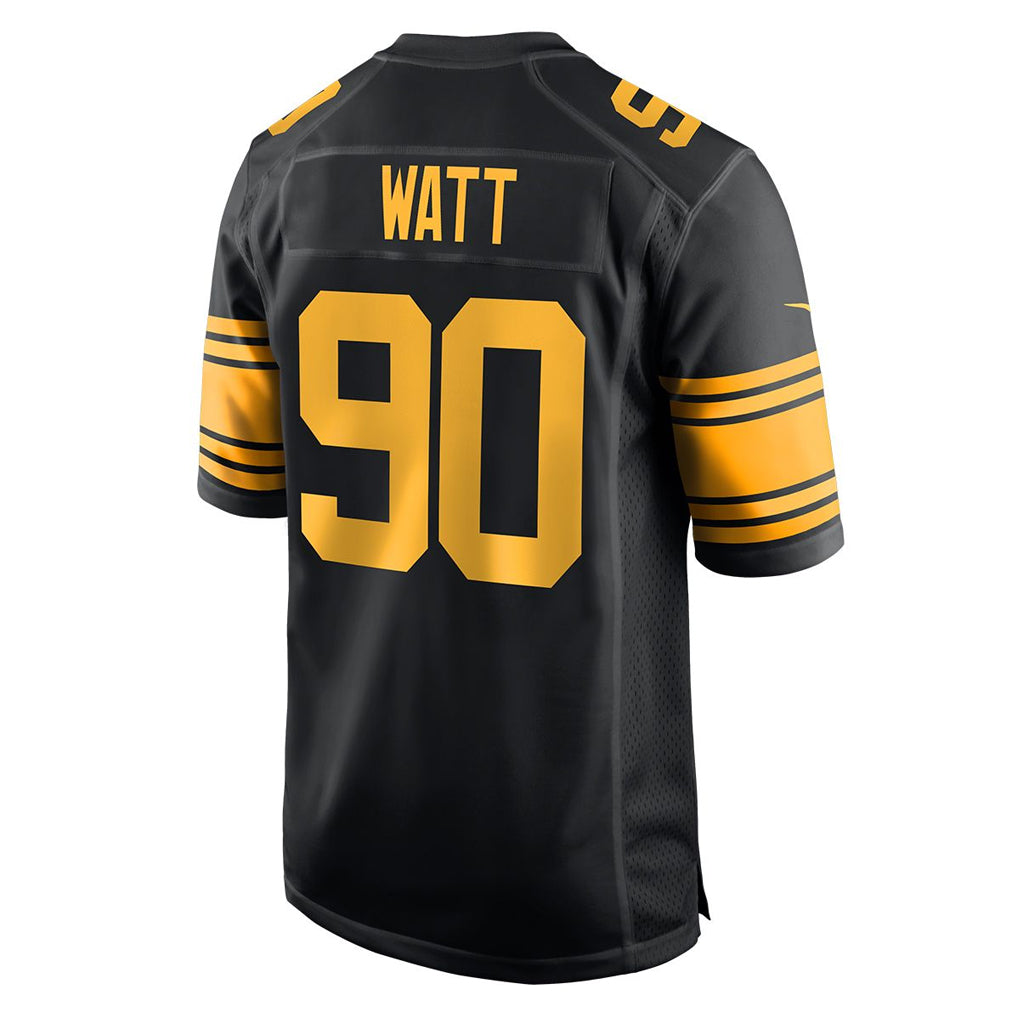 P.Steelers #90 T.J. Watt Player Black Color Rush Home Game Odoa Stitched Jerseys