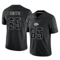 KC.Chiefs #65 Trey Smith Player Black Limited Reflective Game Odoa Stitched Jerseys