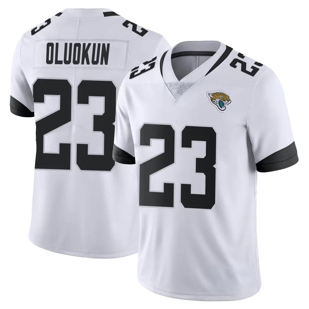 J.Jaguars #23 Foyesade Oluokun Player White Vapor Untouchable Limited Home Game Odoa Stitched Jerseys