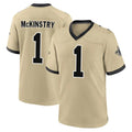 NO.Saints #1 Kool-Aid McKinstry Player Gold Home Game Odoa Stitched Jerseys