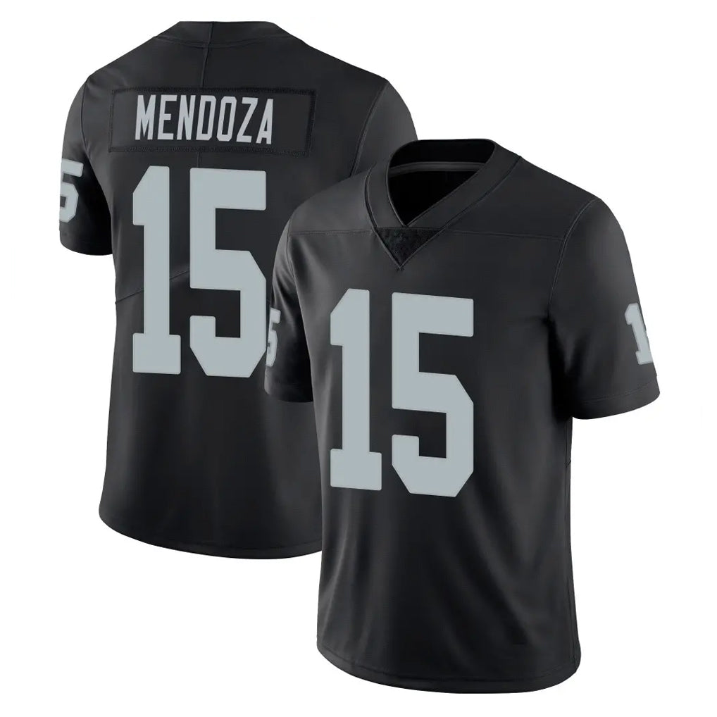 LV.Raiders #15 Fernando Mendoza Player Black Limited Vapor Untouchable Home Game Odoa Stitched Jerseys