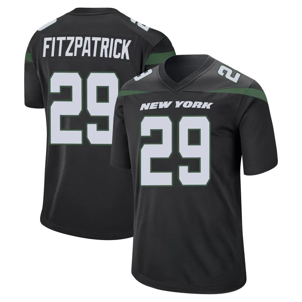 NY.Jets #29 Minkah Fitzpatrick Player Stealth Black Home Game Odoa Stitched Jerseys