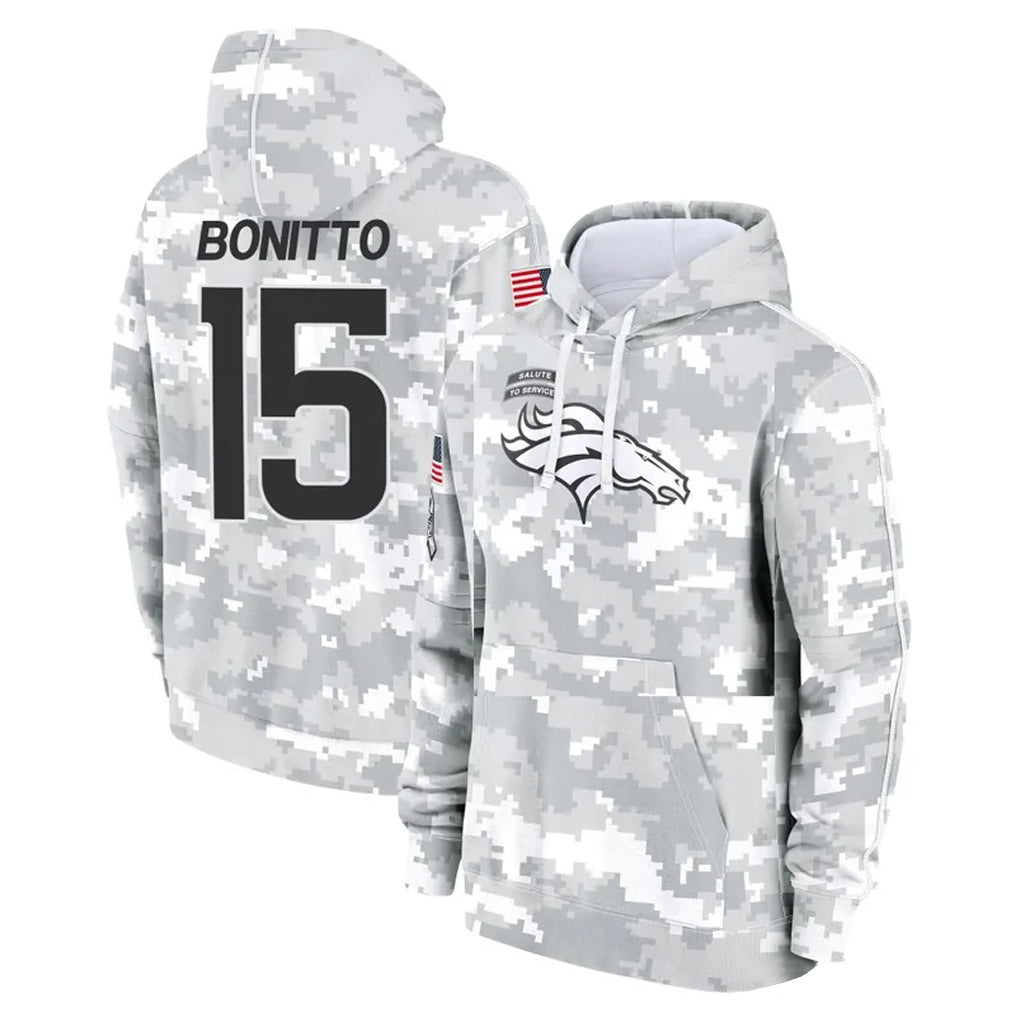 D.Broncos #15 Nik Bonitto Player Arctic Camo Salute to Service Hoodies Limited Game Odoa Stitched Jerseys