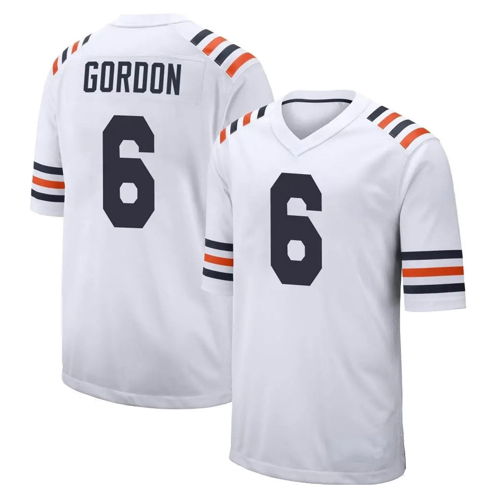 C.Bears #6 Kyler Gordon Player White Classic Home Game Odoa Stitched Jerseys
