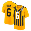 P.Steelers #6 Patrick Queen Player Gold Limited 1933 Throwback Home Game Odoa Stitched Jerseys