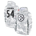 P.Steelers #54 Zach Frazier Player Arctic Camo Limited Salute to Service Pullover Hoodies Game Odoa Stitched Jerseys