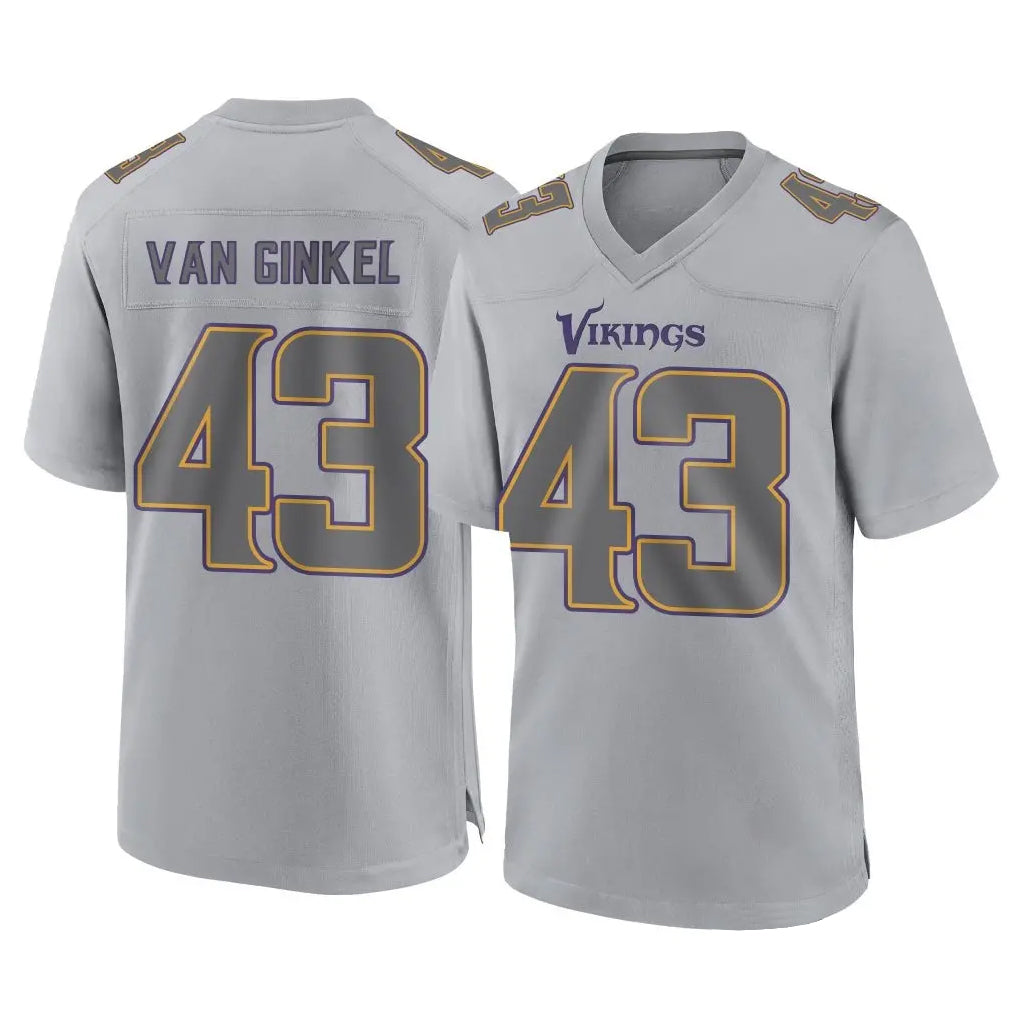M.Vikings #43 Andrew Van Ginkel Player Gray Atmosphere Fashion Home Game Odoa Stitched Jerseys
