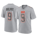 C.Browns #9 Grant Delpit Player Gray Atmosphere Fashion Game Odoa Stitched Jerseys