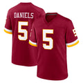 W.Commanders #5 Jayden Daniels Player Burgundy Game Home Odoa Stitched Jerseys